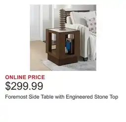 Costco Foremost Side Table with Engineered Stone Top offer