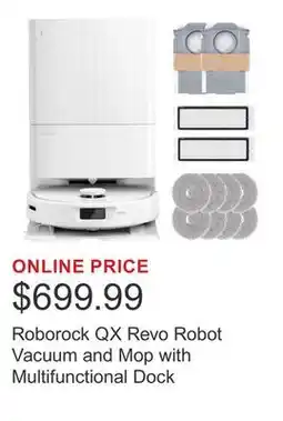 Costco Roborock QX Revo Robot Vacuum and Mop with Multifunctional Dock offer
