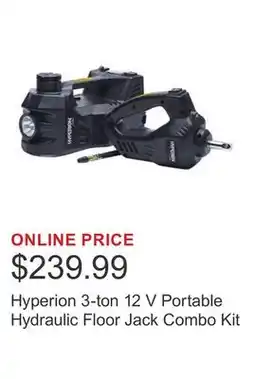 Costco Hyperion 3-ton 12 V Portable Hydraulic Floor Jack Combo Kit offer