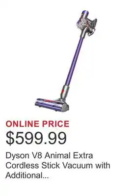 Costco Dyson V8 Animal Extra Cordless Stick Vacuum with Additional Accessories offer