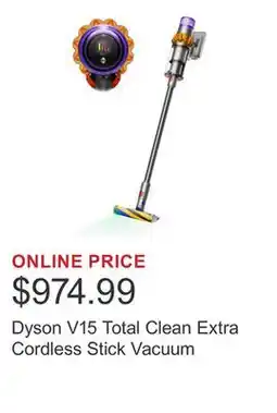 Costco Dyson V15 Total Clean Extra Cordless Stick Vacuum offer
