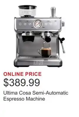 Costco Ultima Cosa Semi-Automatic Espresso Machine offer