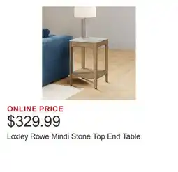 Costco Loxley Rowe Mindi Stone Top End Table offer