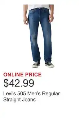 Costco Levi's 505 Men's Regular Straight Jeans offer