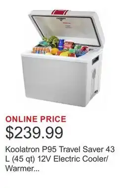 Costco Koolatron P95 Travel Saver 43 L (45 qt) 12V Electric Cooler/Warmer with AC Adapter offer