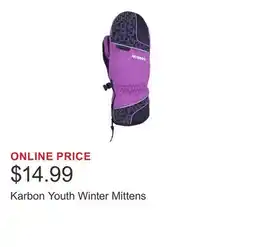 Costco Karbon Youth Winter Mittens offer