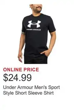 Costco Under Armour Men's Sport Style Short Sleeve Shirt offer