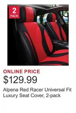 Costco Alpena Red Racer Universal Fit Luxury Seat Cover, 2-pack offer