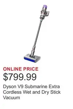 Costco Dyson V9 Submarine Extra Cordless Wet and Dry Stick Vacuum offer