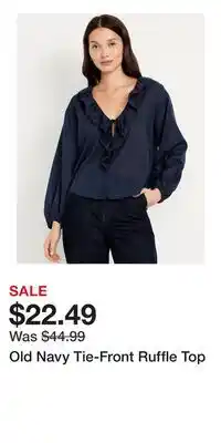 Old Navy Old Navy Tie-Front Ruffle Top offer