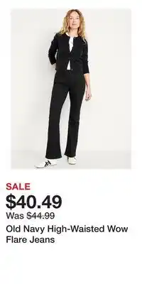 Old Navy Old Navy High-Waisted Wow Flare Jeans offer