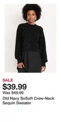 Old Navy Old Navy SoSoft Crew-Neck Sequin Sweater offer