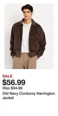 Old Navy Old Navy Corduroy Harrington Jacket offer