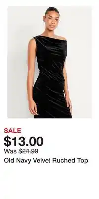 Old Navy Old Navy Velvet Ruched Top offer