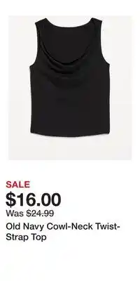 Old Navy Old Navy Cowl-Neck Twist-Strap Top offer