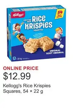 Costco Kellogg's Rice Krispies Squares, 54 × 22 g offer