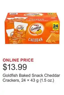 Costco Goldfish Baked Snack Cheddar Crackers, 24 × 43 g (1.5 oz.) offer