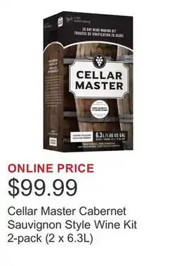 Costco Cellar Master Cabernet Sauvignon Style Wine Kit 2-pack (2 x 6.3L) offer