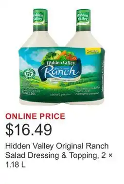 Costco Hidden Valley Original Ranch Salad Dressing & Topping, 2 × 1.18 L offer