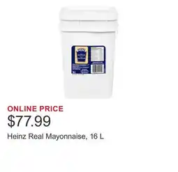 Costco Heinz Real Mayonnaise, 16 L offer