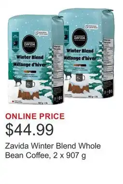 Costco Zavida Winter Blend Whole Bean Coffee, 2 x 907 g offer
