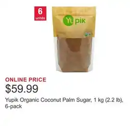 Costco Yupik Organic Coconut Palm Sugar, 1 kg (2.2 lb), 6-pack offer