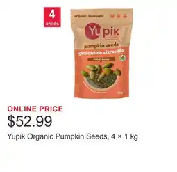 Costco Yupik Organic Pumpkin Seeds, 4 × 1 kg offer