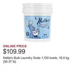 Costco Nellie's Bulk Laundry Soda 1,100 loads, 16.5 kg (36.37 lb) offer