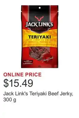 Costco Jack Link's Teriyaki Beef Jerky, 300 g offer