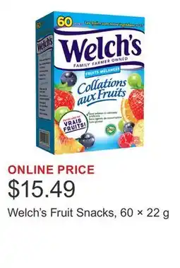 Costco Welch's Fruit Snacks, 60 × 22 g offer