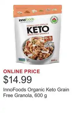 Costco InnoFoods Organic Keto Grain Free Granola, 600 g offer