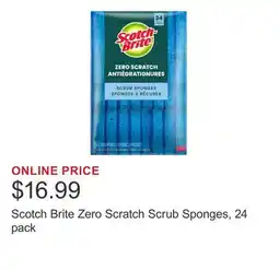 Costco Scotch Brite Zero Scratch Scrub Sponges, 24 pack offer
