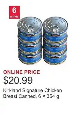 Costco Kirkland Signature Chicken Breast Canned, 6 × 354 g offer