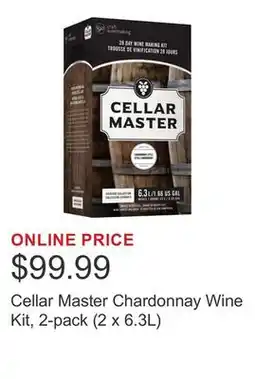 Costco Cellar Master Chardonnay Wine Kit, 2-pack (2 x 6.3L) offer