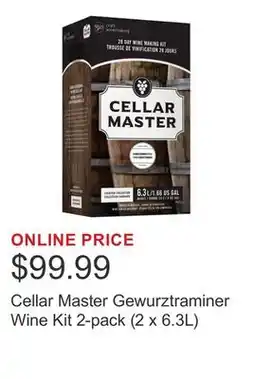 Costco Cellar Master Gewurztraminer Wine Kit 2-pack (2 x 6.3L) offer