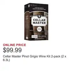 Costco Cellar Master Pinot Grigio Wine Kit 2-pack (2 x 6.3L) offer