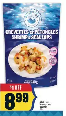 Marché Adonis Blue Tide shrimps and scallops offer
