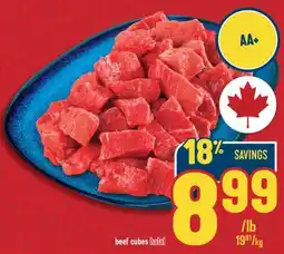 Marché Adonis Beef cubes halal offer
