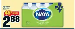 Marché Adonis Naya bottled spring water offer