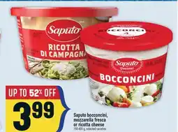 Marché Adonis Saputo bocconcini, mozzarella fresca or ricotta cheese offer