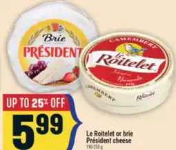 Marché Adonis LE ROITELET OR BRIE PRÉSIDENT CHEESE offer