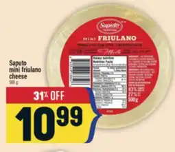 Marché Adonis Saputo mini friulano cheese offer