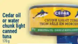 Marché Adonis Cedar oil or water chunk light canned tuna offer