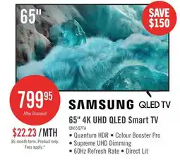The Brick SAMSUNG 65 Q7F QLED 4K UHD Vision AI Smart Tizen OS TV (QN65Q7FAAFXZC) - 2025 Model offer