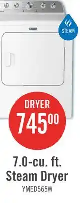 The Brick Maytag 7.0 Cu. Ft. Pet Pro Electric Dryer - White - YMED5605RW offer