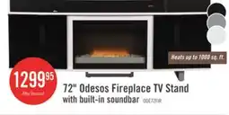 The Brick Odesos 72 Modern Electric Fireplace TV Stand with Storage and Cable Management for TVs up to 80 offer