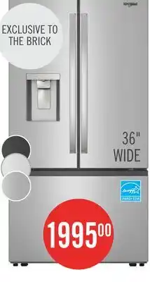 The Brick Whirlpool 36 30 Cu. Ft. French-Door Refrigerator with Dual Ice Makers - Stainless Steel - WRFF3736SZ offer