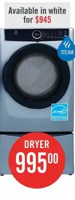 The Brick Electrolux 8 Cu. Ft. Electric Dryer with Steam - Glacier Blue - Stackable - ELFE743CAG offer