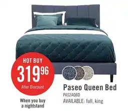 The Brick Paseo Upholstered Platform Bed in Navy Fabric - Queen Size offer