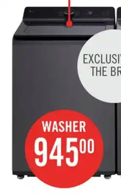 The Brick LG 5.8 Cu. Ft. Smart Top-Load Washer with EasyUnload and AI Sensing - Platinum Black - WT8200CL offer